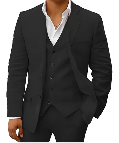 Timeless Three-Piece Linen Suit