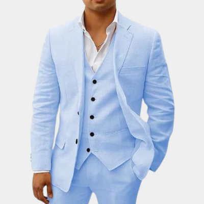 Timeless Three-Piece Linen Suit