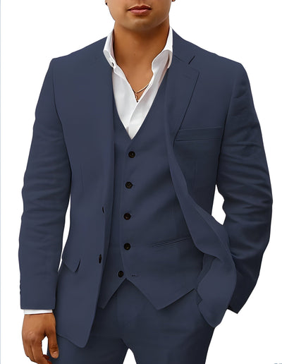 Timeless Three-Piece Linen Suit