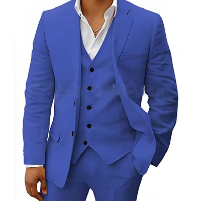 Timeless Three-Piece Linen Suit