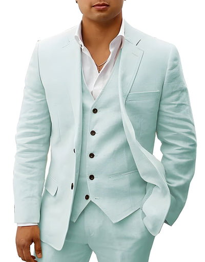 Timeless Three-Piece Linen Suit