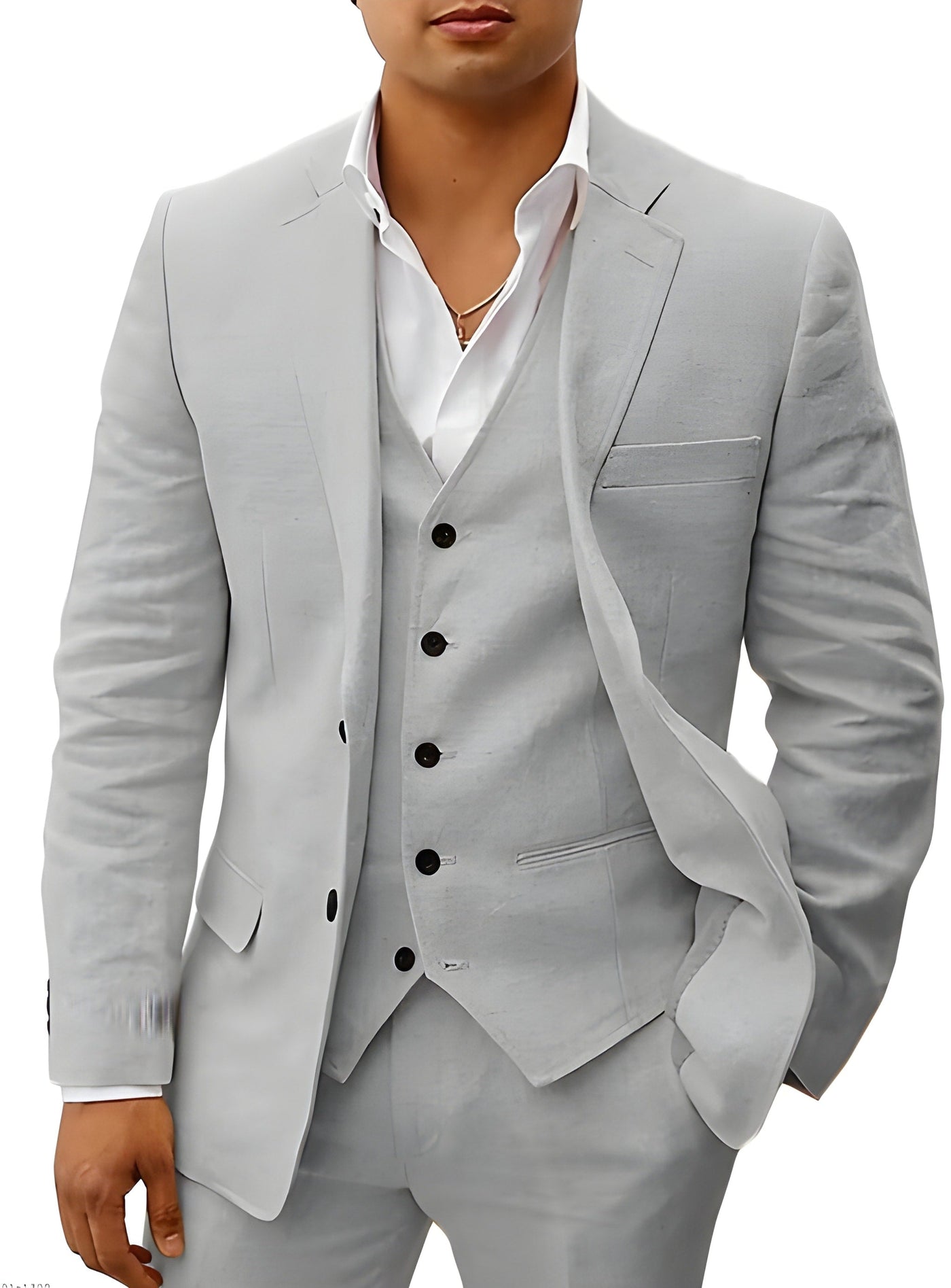 Timeless Three-Piece Linen Suit
