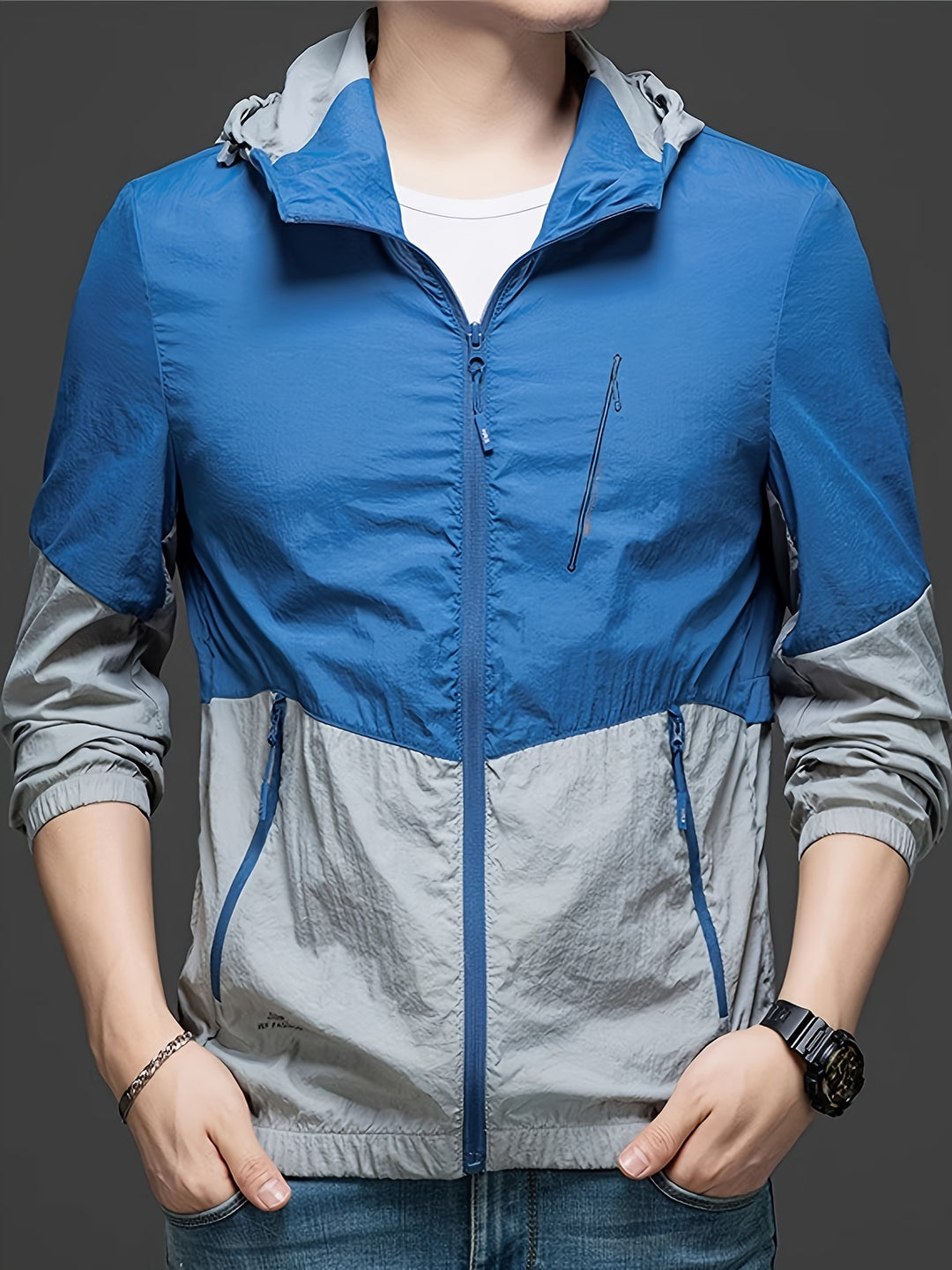 Water-Resistant Hooded Men's Jacket