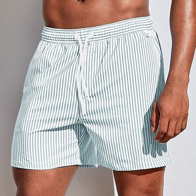 Men's Striped Quick-Dry Swim Shorts