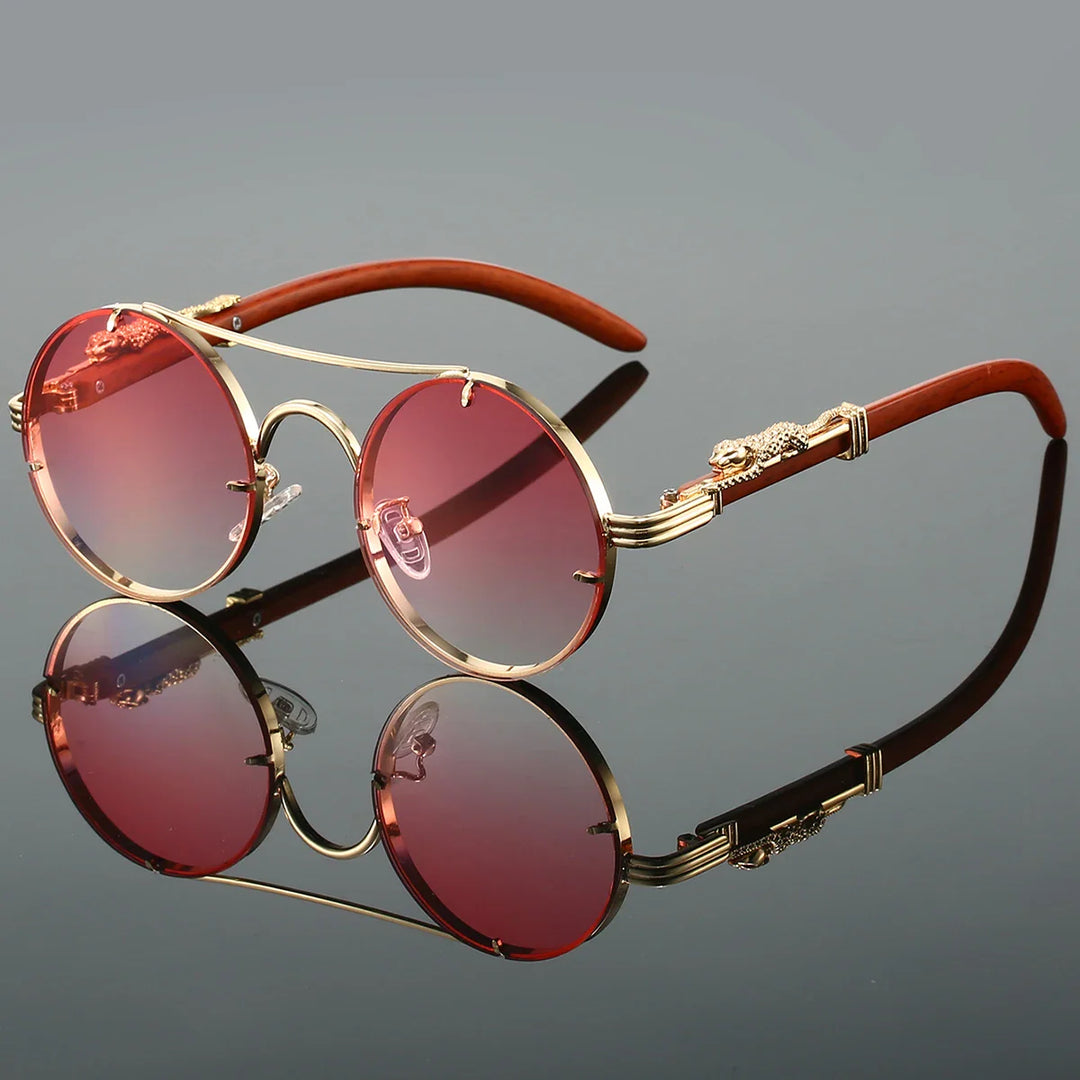 Vintage Leopard Accent Men's Sunglasses