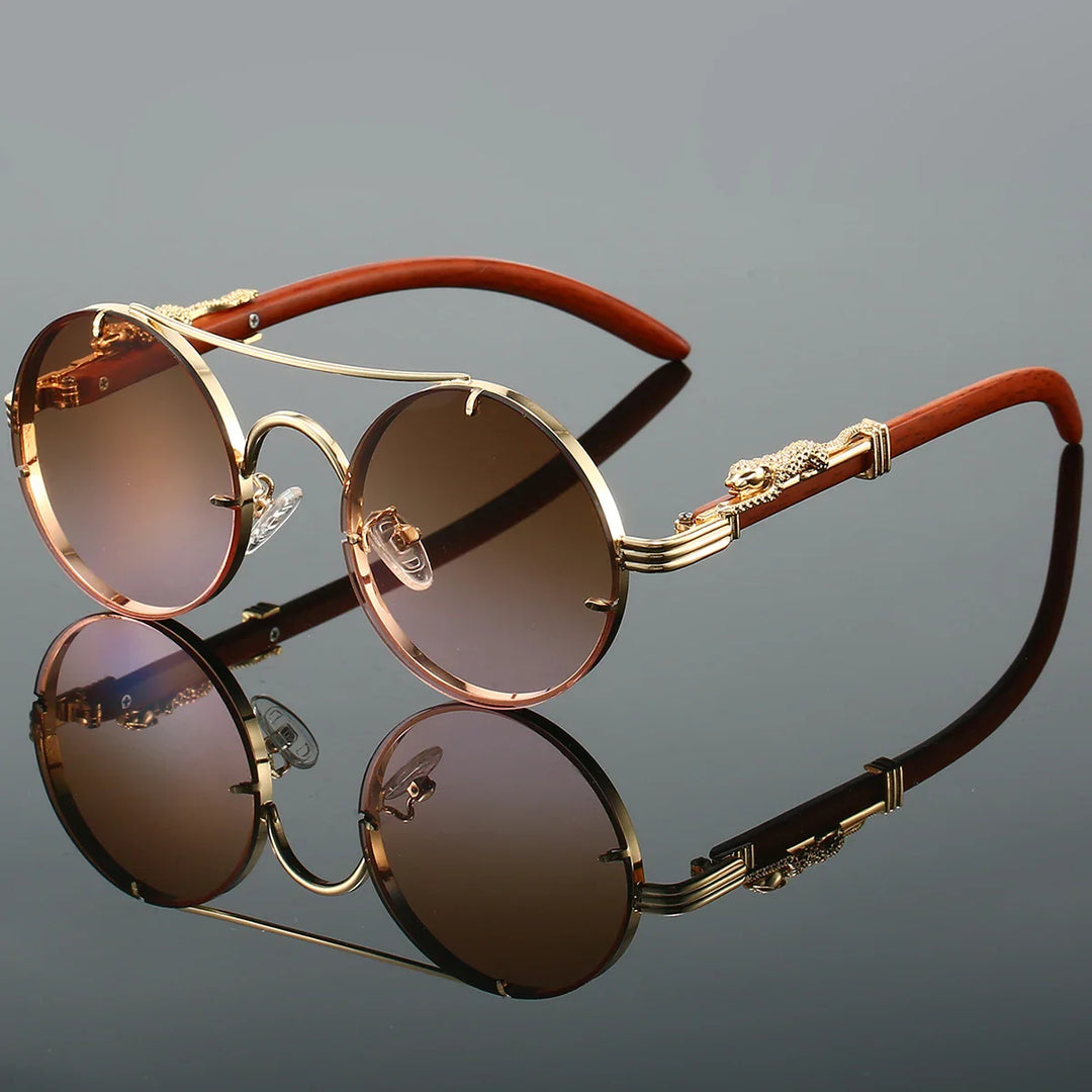 Vintage Leopard Accent Men's Sunglasses