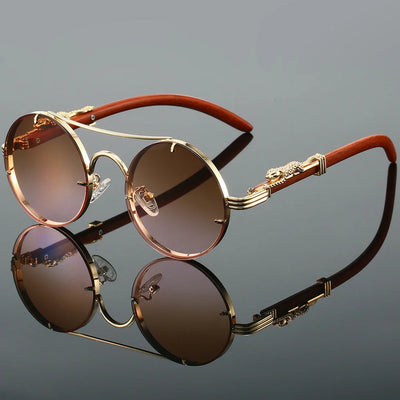 Vintage Leopard Accent Men's Sunglasses