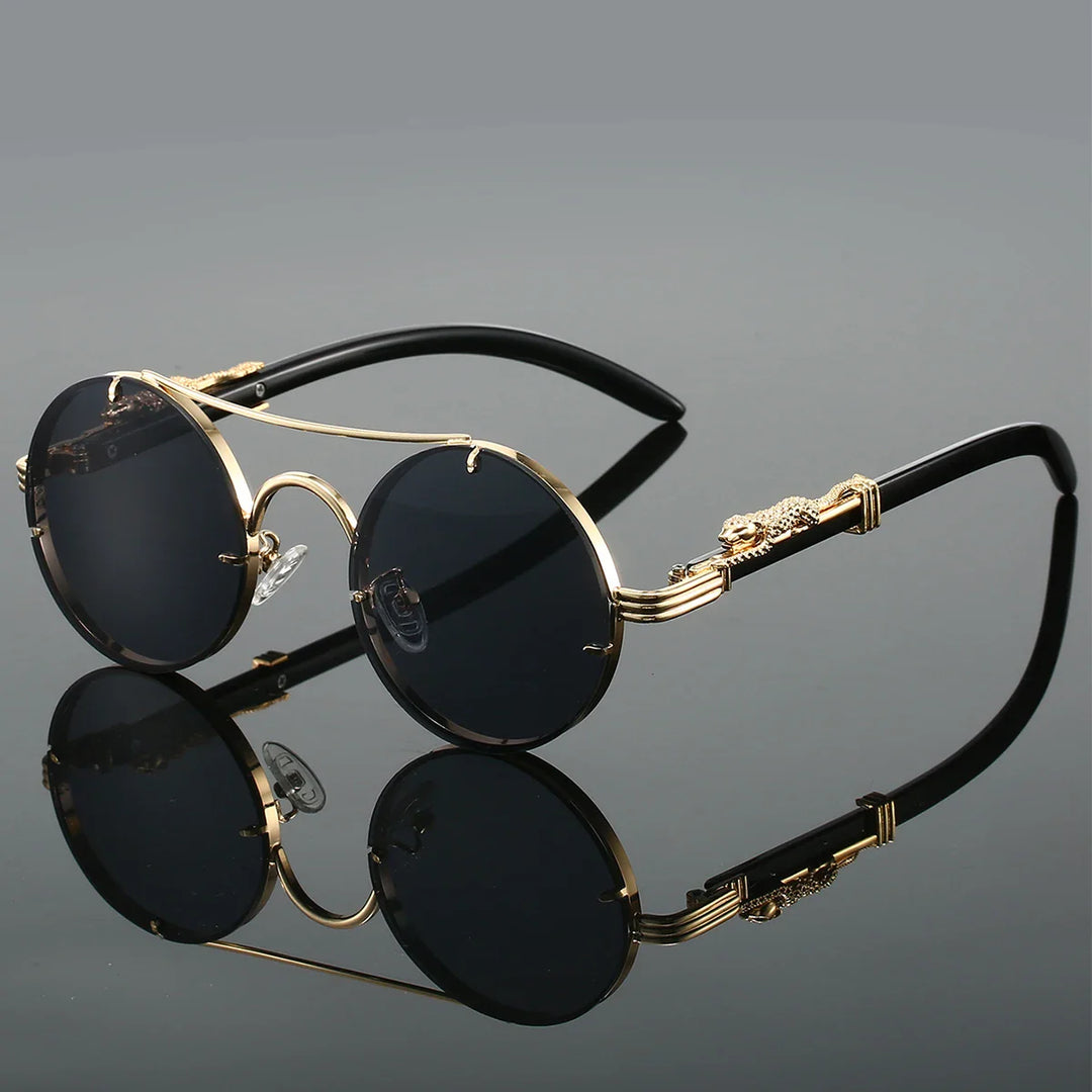 Vintage Leopard Accent Men's Sunglasses
