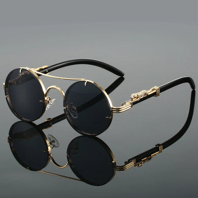 Vintage Leopard Accent Men's Sunglasses