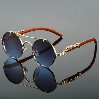 Vintage Leopard Accent Men's Sunglasses