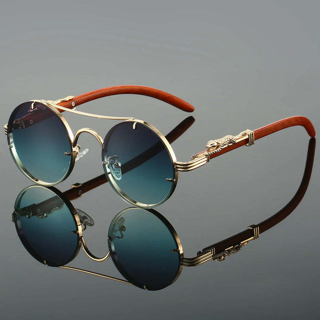 Vintage Leopard Accent Men's Sunglasses