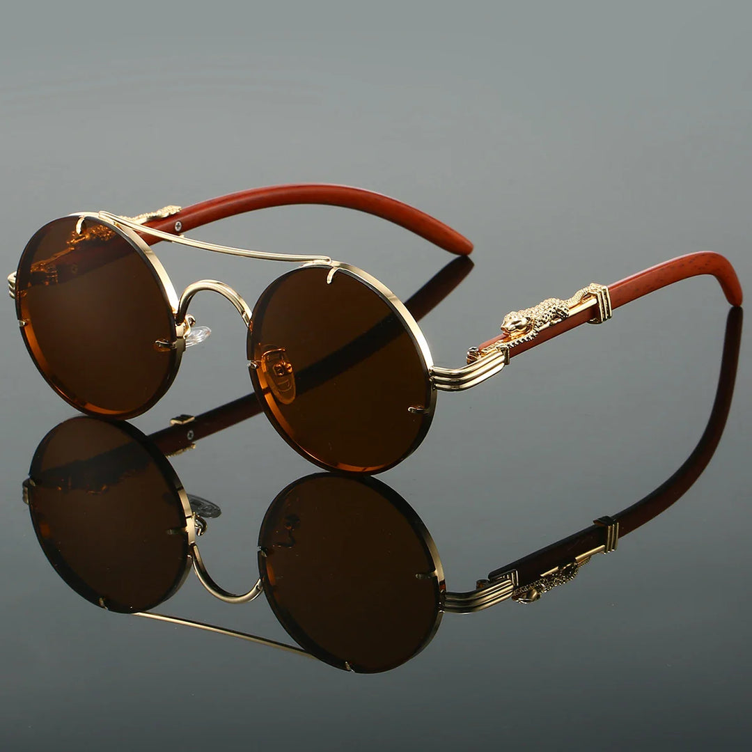 Vintage Leopard Accent Men's Sunglasses
