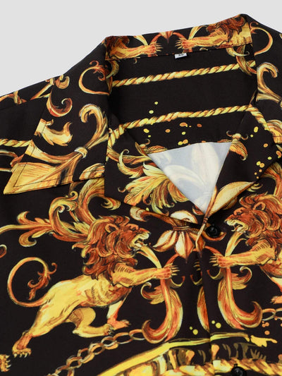 Printed Baroque Styple Men's Shirt