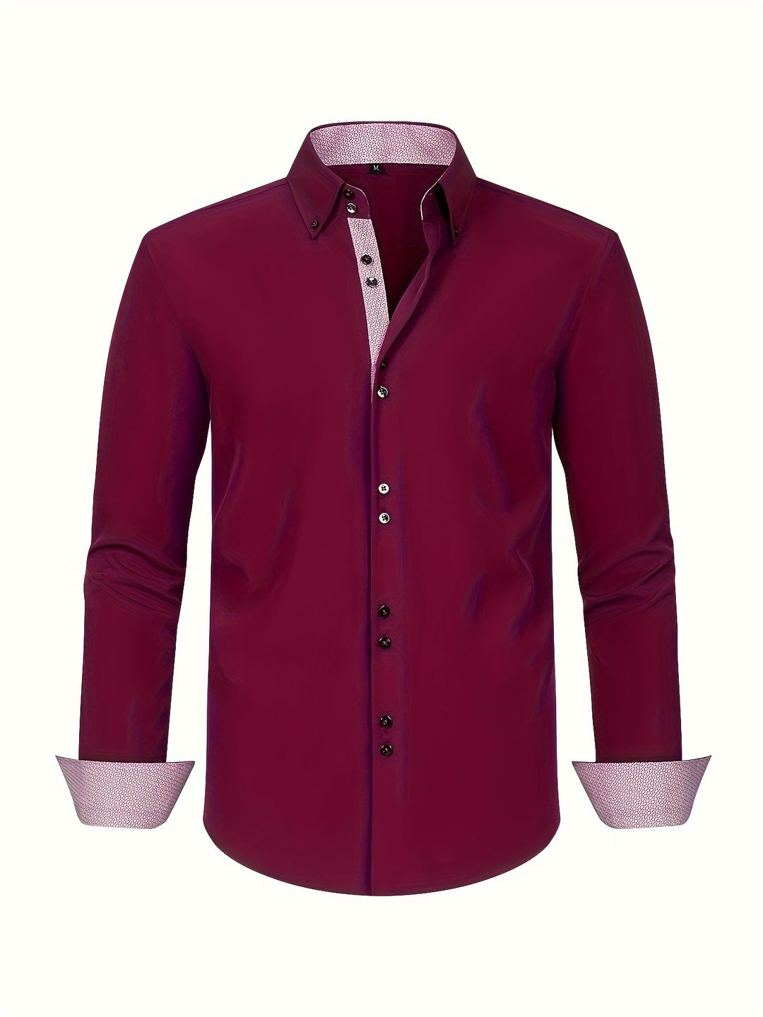 Double-Breasted Light Blue Men's Shirt