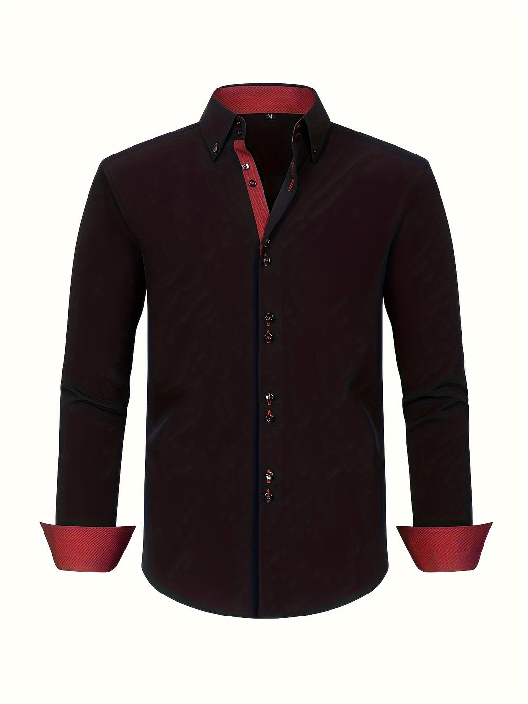 Double-Breasted Light Blue Men's Shirt