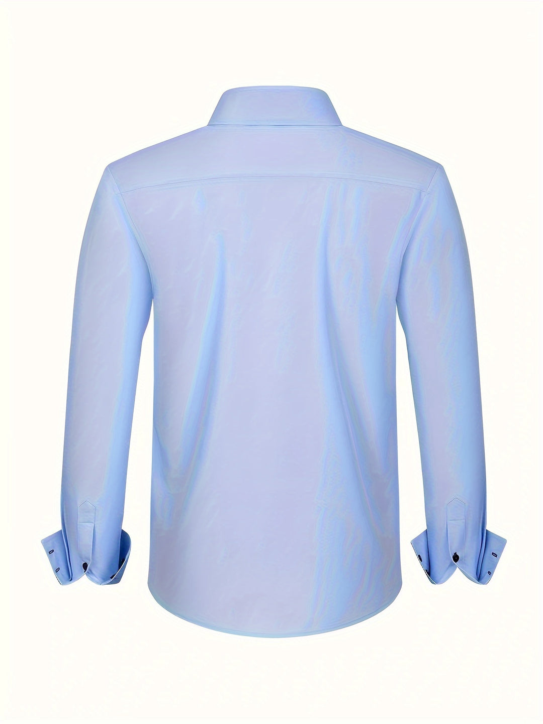 Double-Breasted Light Blue Men's Shirt