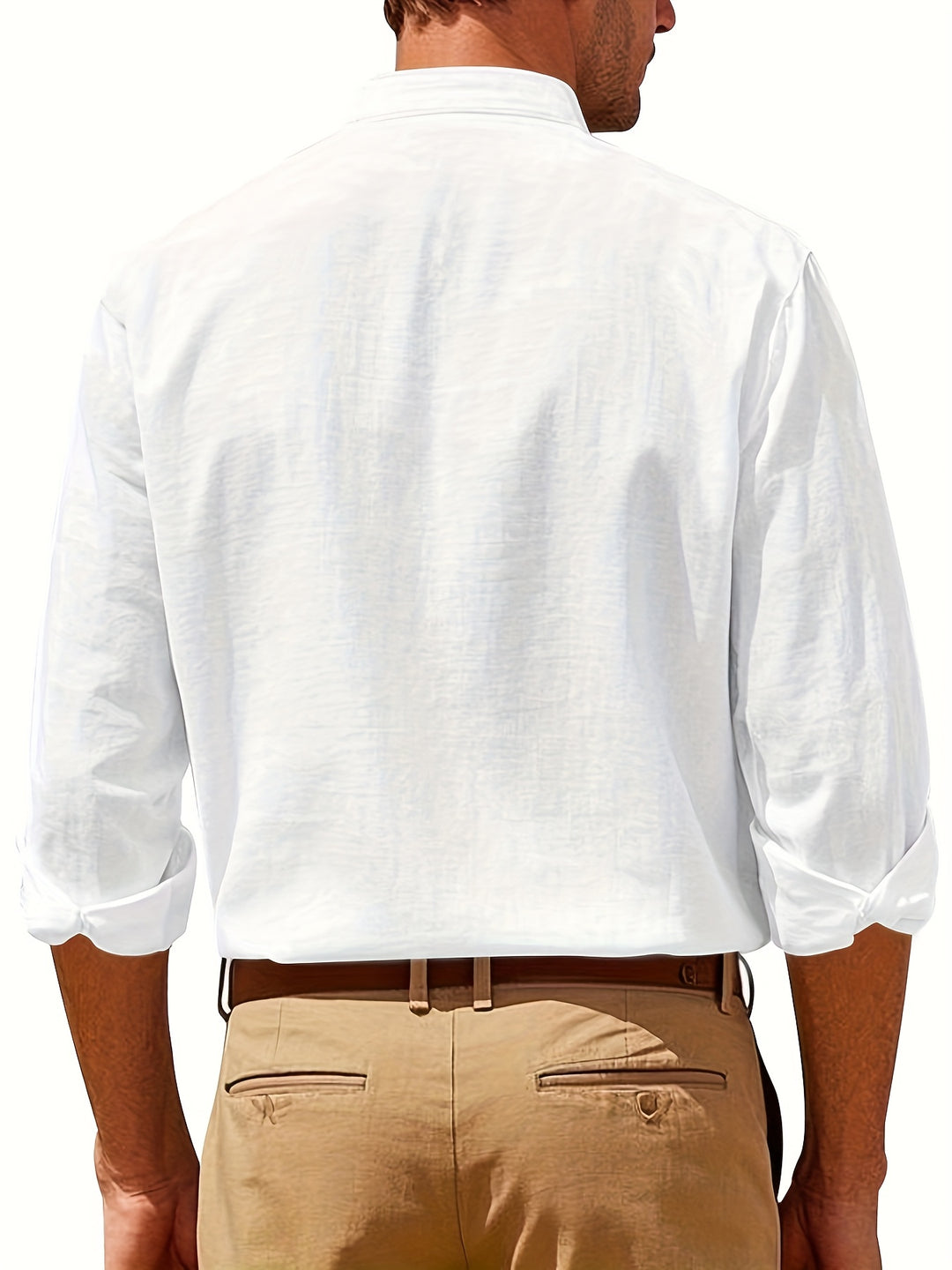 Long Sleeve Linen Beach Shirt