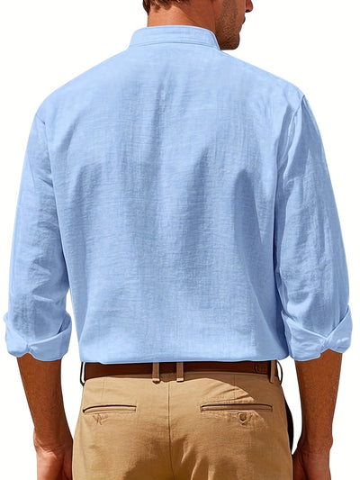 Long Sleeve Linen Beach Shirt
