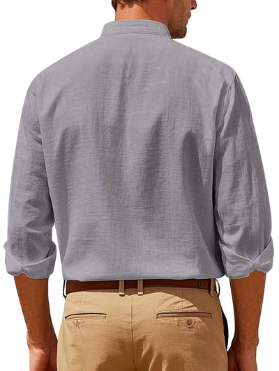 Long Sleeve Linen Beach Shirt