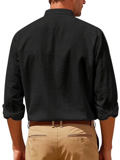 Long Sleeve Linen Beach Shirt