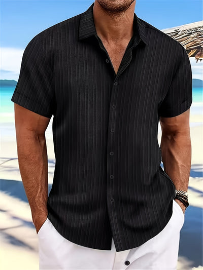 Striped Short-Sleeve Men's Shirt