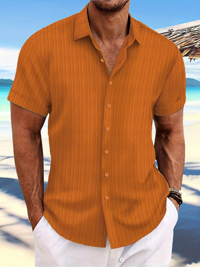 Striped Short-Sleeve Men's Shirt