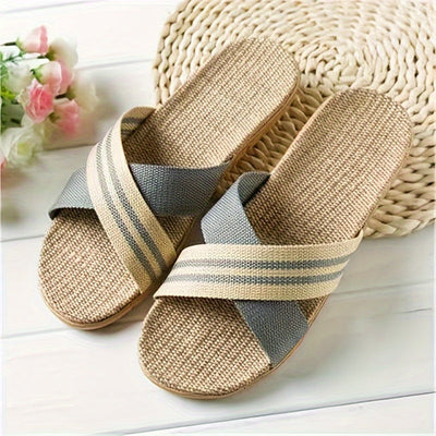 Cross Strap Summer Slippers Men