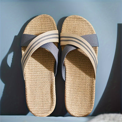 Cross Strap Summer Slippers Men