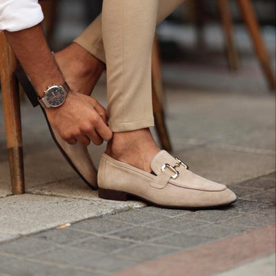 Men's Suede Horsebit Loafers
