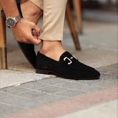 Men's Suede Horsebit Loafers