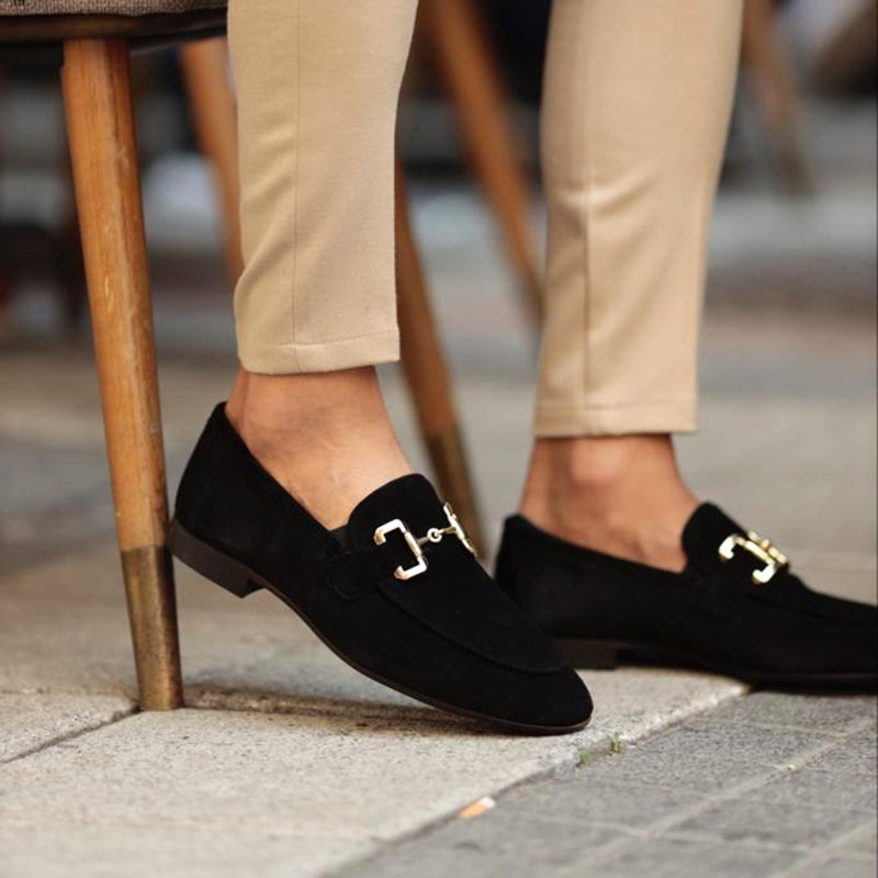 Men's Suede Horsebit Loafers