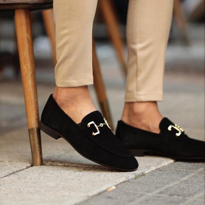 Men's Suede Horsebit Loafers