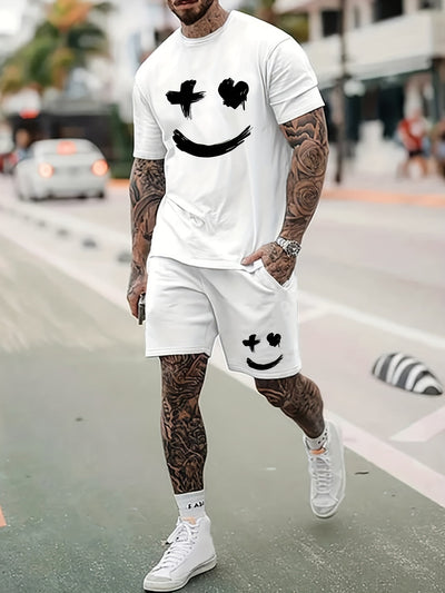 Printed Smile Two Piece Set Men