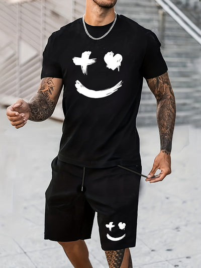 Printed Smile Two Piece Set Men