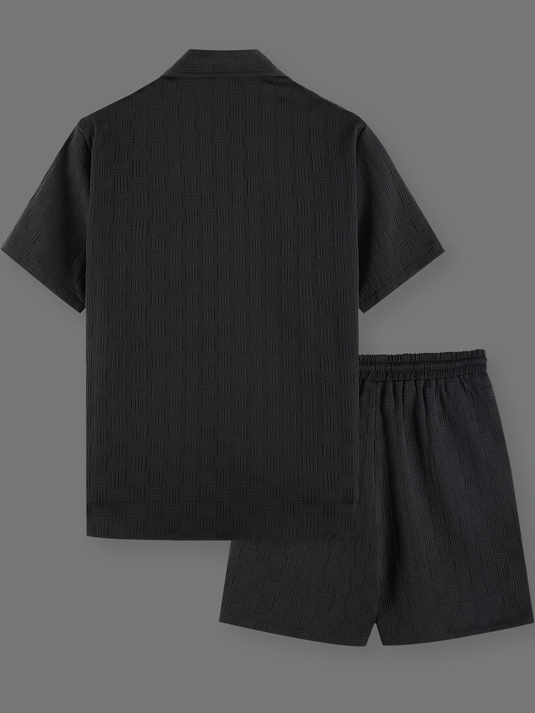 Casual Solid Color Shirt Set