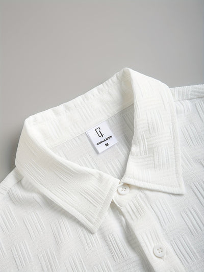 Casual Solid Color Shirt Set