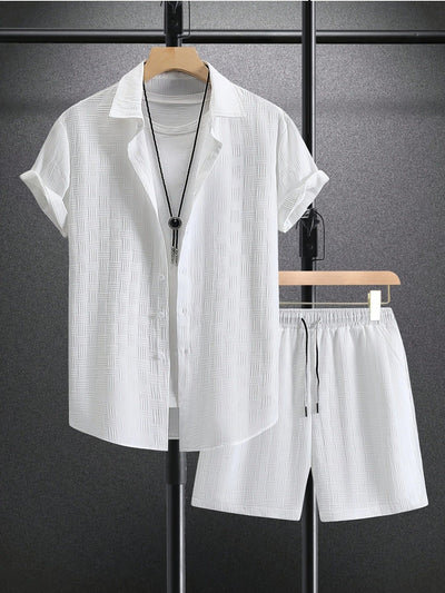 Breathable Stylish Shirt Shorts Set