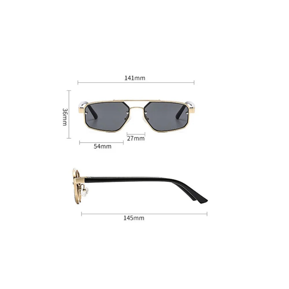 Stainless-Steel Aviator Men's Sunglasses