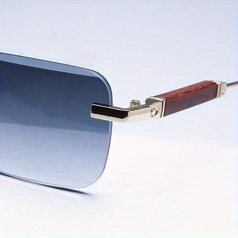 Rimless Metal Frame Men's Sunglasses