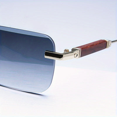 Rimless Metal Frame Men's Sunglasses