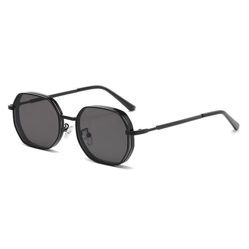 Hexagonal Metal Frame Men's Sunglasses