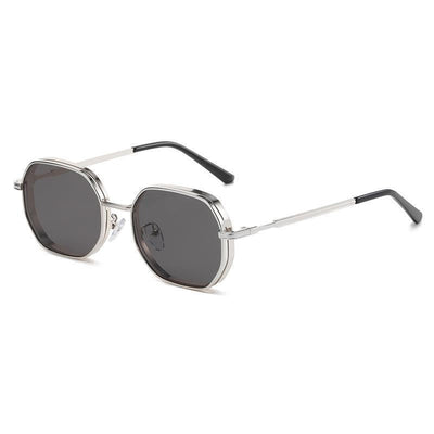 Hexagonal Metal Frame Men's Sunglasses
