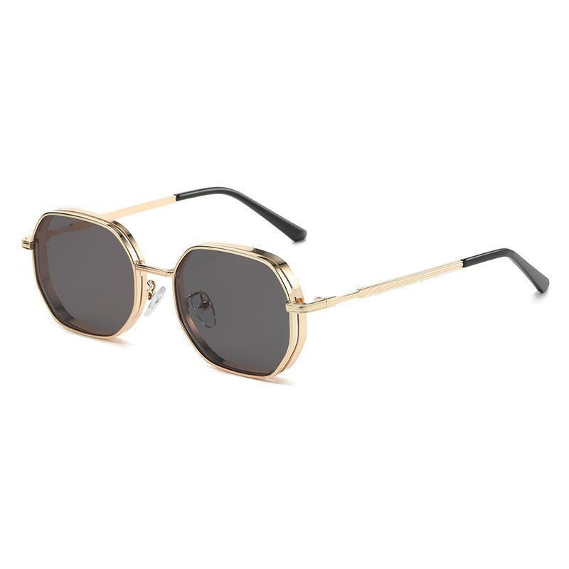 Hexagonal Metal Frame Men's Sunglasses