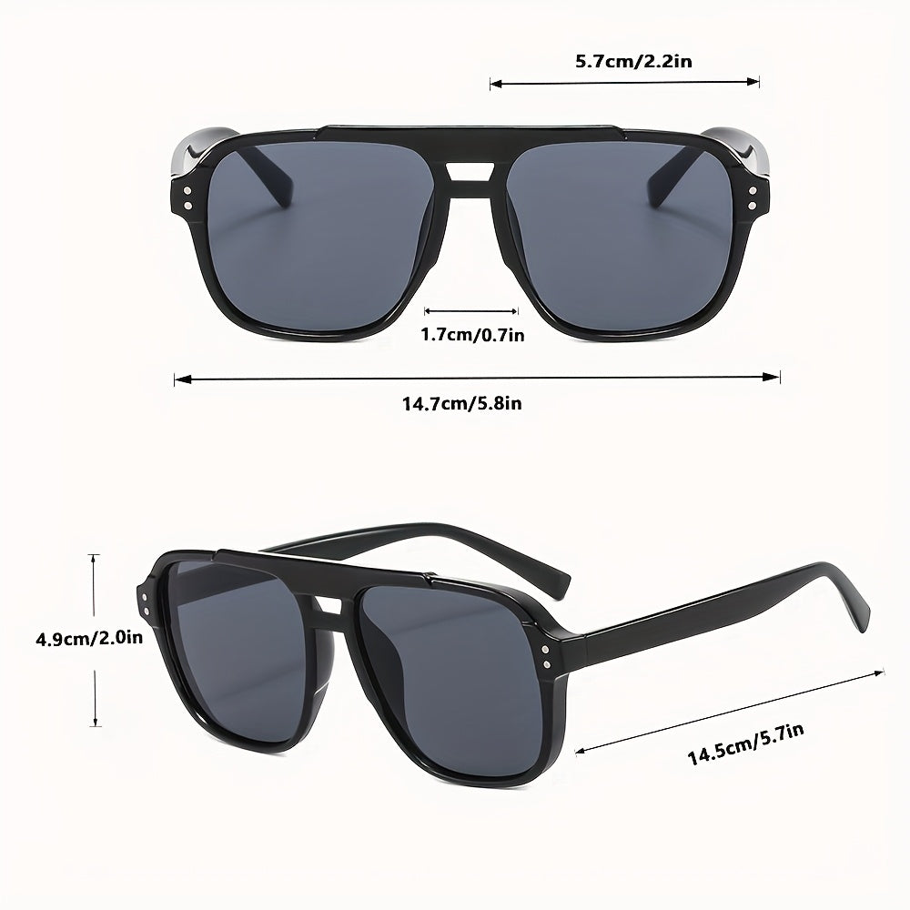 Y2K-Style Large Men's Sunglasses