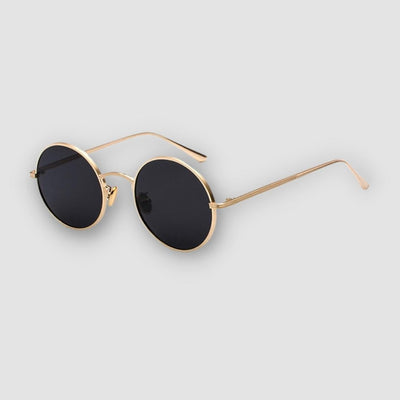 Retro Round Metal Sunglasses Men