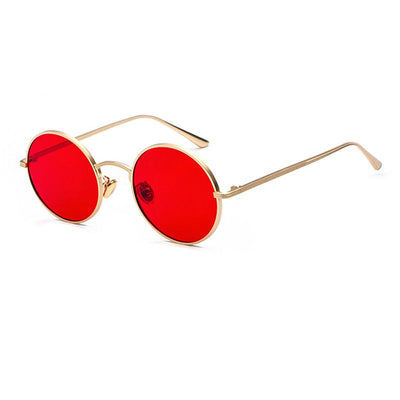 Retro Round Metal Sunglasses Men