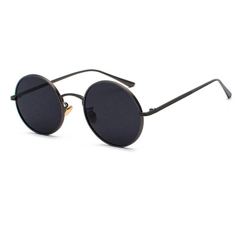Retro Round Metal Sunglasses Men