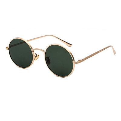 Retro Round Metal Sunglasses Men