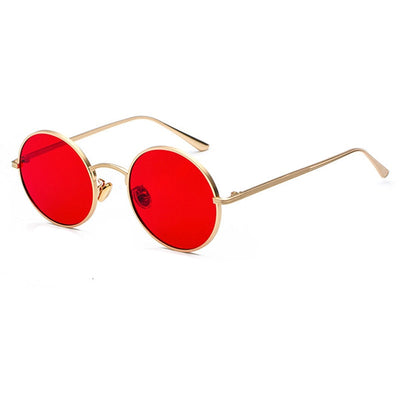 Retro Round Metal Sunglasses Men