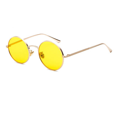Retro Round Metal Sunglasses Men